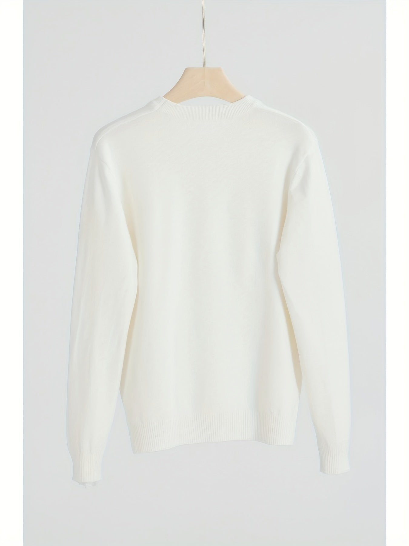 Heren V-hals gebreide trui - Zachte warme casual effen kleur lange mouwen pullover, wasmachinebestendig herfst winter lente truien geschikt voor outdoor & casual kleding, veelzijdig laagjesstuk